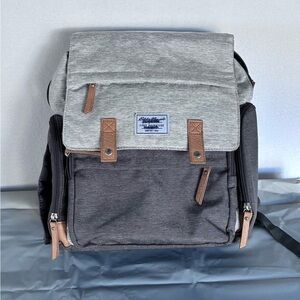 Eddie Bauer Baby First Adventure Backpack Diaper Bag Waterproof Insulated FLAW